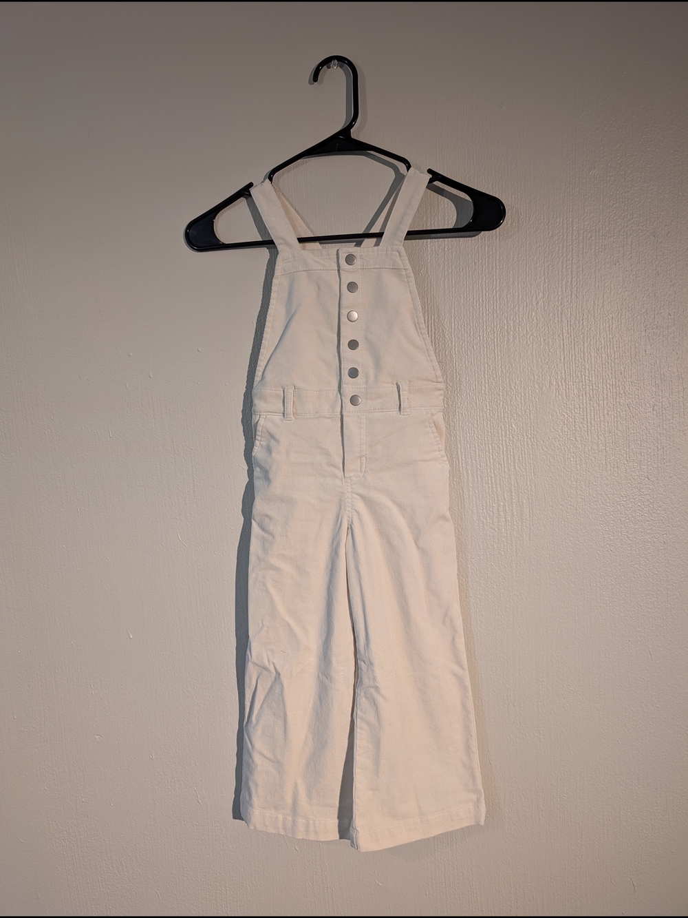 Janie and Jack Cream Cotton Overalls